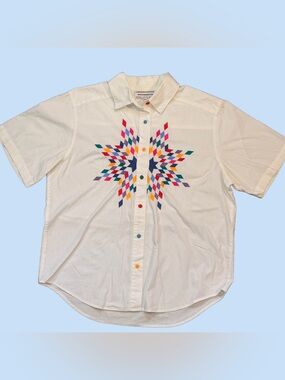 Westbound Casual Women’s Medium Embroidered Southwestern Button Down Shirt